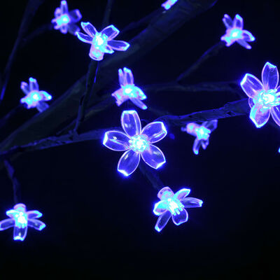 vidaXL Ziemassvētku koks, 200 LED, zili balta gaisma, ķirsis, 180 cm