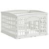 vidaXL 4 paneļu suņu rotaļu laukums Balts 91 x 91 x 58 cm Plastmasa