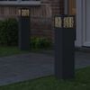 vidaXL Saules LED ceļa gaisma 2 pcs Antracīts Auksti velmēts tērauds