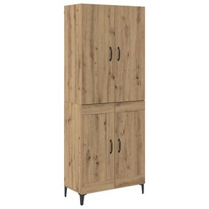 vidaXL Augstais skapītis Artisānā ozols 69,5 x 34 x 180 cm