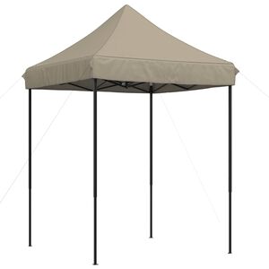 vidaXL Balles telts 200 x 200 x 306 cm Pelēkbrūna Oksforda audums