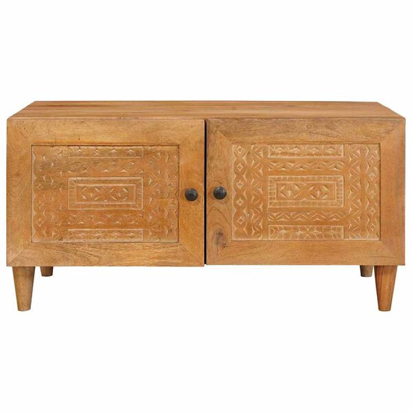 vidaXL Kafijas galdiņ&scaron; Gai&scaron;i brūns 80 x 50 x 40 cm Akācijas masīvkoks