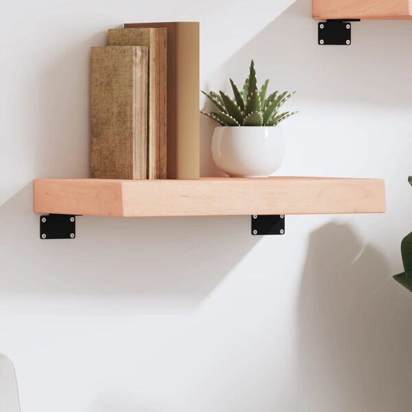 vidaXL sienas plaukts, 40x20x6 cm, neapstrādāts ozola masīvkoks