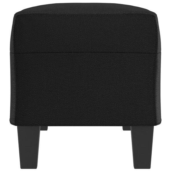 vidaXL sols, melns, 100x35x41 cm, mākslīgā āda