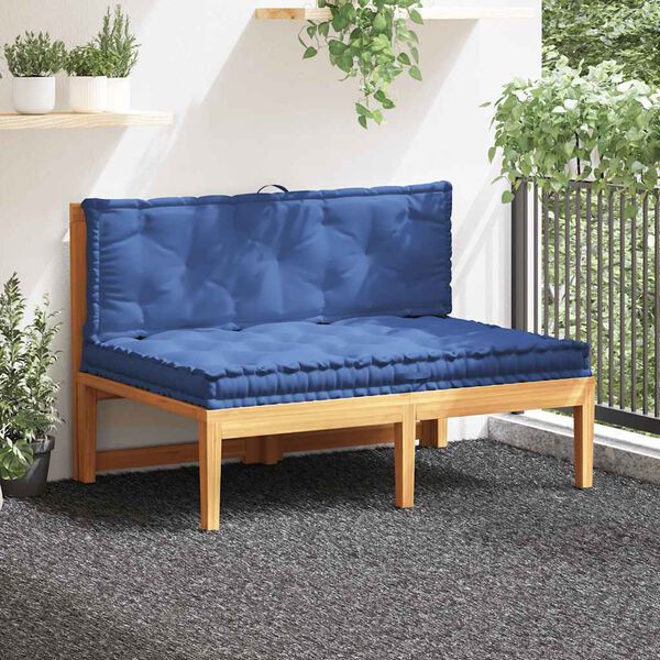 vidaXL pale&scaron;u dīvānu spilveni, 2 gab., zila kokvilna