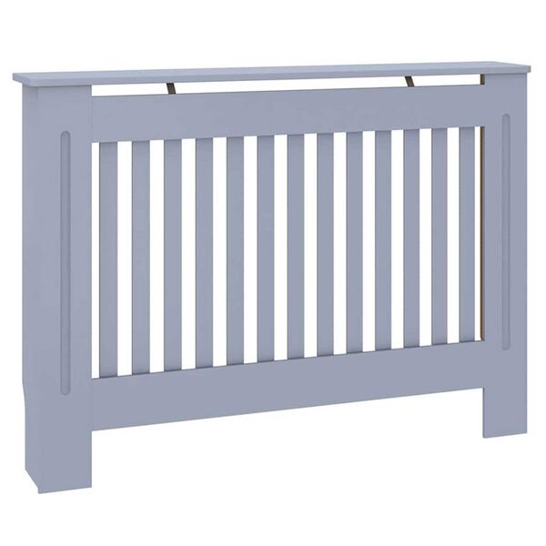 vidaXL Radiatora Vāks 2 pcs Pelēka 112 x 19 x 81,5cm Inženierijas koks