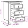 vidaXL Naktsgaldiņ&scaron; Balts 53 x 39 x 66 cm Ciets priedes koks