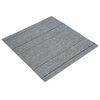vidaXL Paklāja flīze Gai&scaron;i pelēks ar svītrām 50 x 50 cm 36 pcs