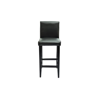 vidaXL bāra krēsli, 6 gab., melna mākslīgā āda