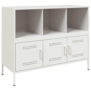 vidaXL kumode, balta, 100,5x39x79 cm, tērauds