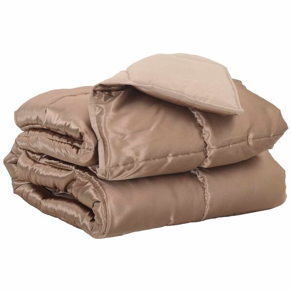 vidaXL Pilnas gada sega Zelts 200 x 200 cm Satīns un mikro&scaron;ķiedra