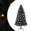 vidaXL Ziemassvētku eglīte Melna 180 cm PVC