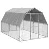vidaXL vistas skrējiens ar jumtu, 2,5x4x2,25 m, cinkots tērauds