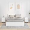 vidaXL Nakts skapī&scaron;i 2 pcs Balts 30,5 x 30 x 43 cm Inženierijas koks