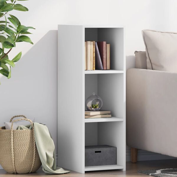 vidaXL kumode, balta, 30x41x93 cm, inženierijas koks