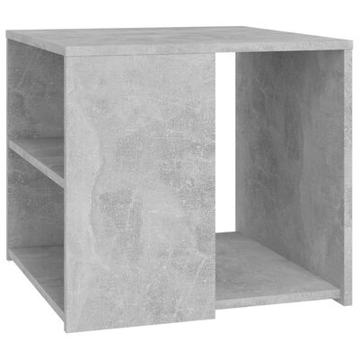 vidaXL galdiņš, betona pelēks, 50x50x45 cm, skaidu plāksne