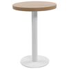 vidaXL bistro galds, gai&scaron;i brūns, 60 cm, MDF