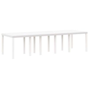 vidaXL Dārza galds Balts 300 x 100 x 73 cm poliratāns