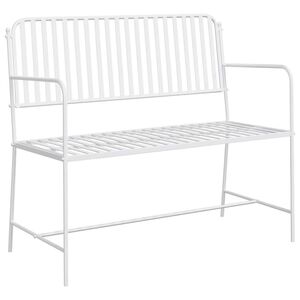 vidaXL Dārza sols Vienkār&scaron;i balts 103,5 x 51,5 x 90 cm Tērauds