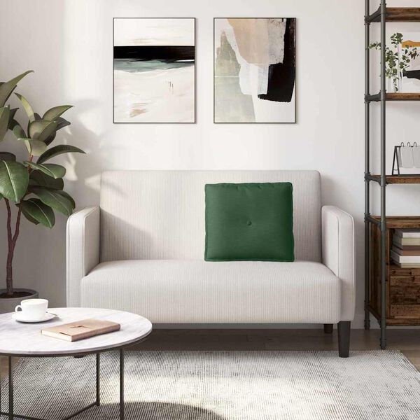 vidaXL Atpakaļ spilvens Džungļu zaļa 50 x 45 cm Korduroja audums