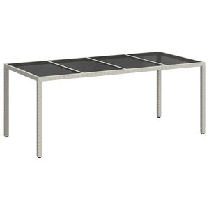 vidaXL Dārza galds Balts 190 x 90 x 75 cm poliratāns