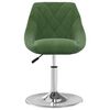 vidaXL grozāmi virtuves krēsli, 6 gab., tum&scaron;i zaļ&scaron; samts