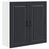 vidaXL Sienas skapis PORTO Melna 80 x 31 x 80 cm Inženierijas koks