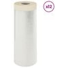 vidaXL Putekļu plēve ar līmējo&scaron;o lentu 12 pcs 210 x 2000 cm HDPE