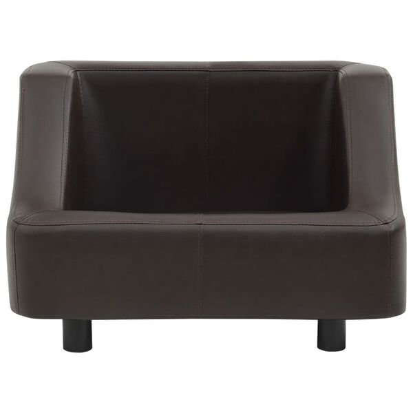 vidaXL suņu dīvāns, brūns, 67x52x40 cm, mākslīgā āda