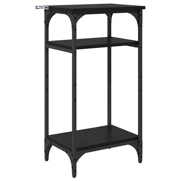 vidaXL Sānu galds Melns ozolkoks 40 x 30 x 75 cm Inženierijas koks