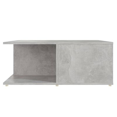 vidaXL kafijas galdiņš, betona pelēks, 80x80x31 cm, skaidu plāksne