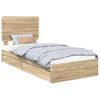 vidaXL Glabā&scaron;anas gulta Sonoma ozols 100 x 200 cm Inženierijas koks