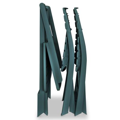 vidaXL 3-daļīgs bistro mēbeļu komplekts, saliekams, plastmasa, zaļš