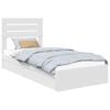 vidaXL Glabā&scaron;anas gulta Balts 90 x 190 cm Inženierijas koks