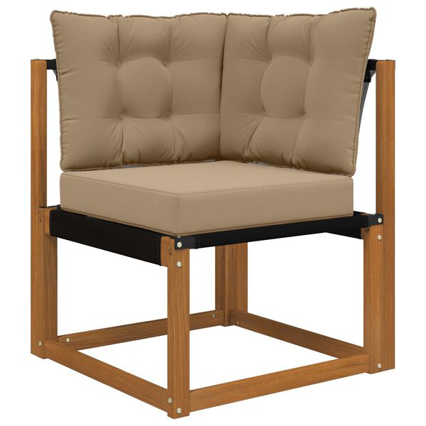 vidaXL Āra dīvāna spilvens 3 pcs Pelēkbrūna Poliesters