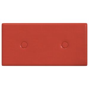 vidaXL Sienas galvgals 12 pcs Sarkana 30 x 15 cm Mākslīgā āda