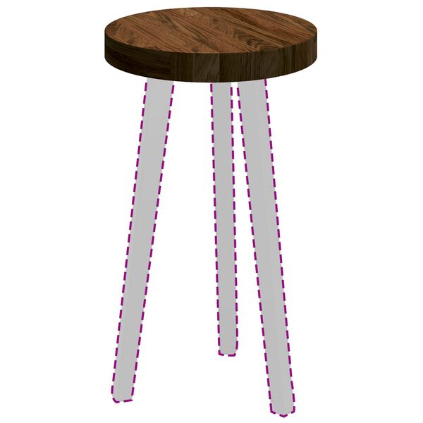 vidaXL Galda virsma Gaiši brūna Ø 30 x 4 cm Izturīga ozola koks