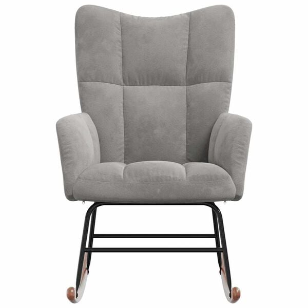 vidaXL &scaron;ūpuļkrēsls, gai&scaron;i pelēks samts