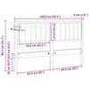 vidaXL Mīkstināts gultas galvgalis Balts 135 cm Ciets priedes koks