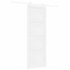 vidaXL Slīdo&scaron;ās durvis Balts 83 x 232 cm Priedes masīvkoks
