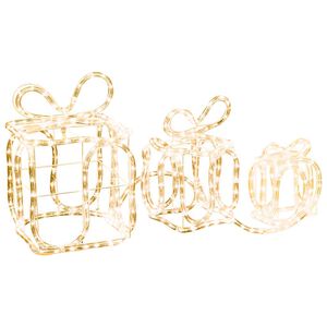 vidaXL Ziemassvētku dekorācija, dāvanu kastes ar 180 LED lampiņām