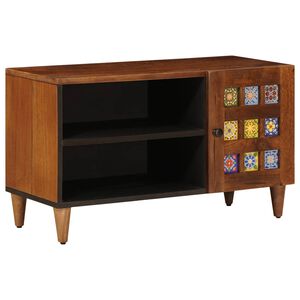 vidaXL Televizora skapī&scaron;a ar durvīm Valriekstu koks 80 x 33 x 46 cm