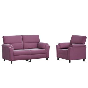 vidaXL Dīvānu komplekts 2 pcs Violeta Samts