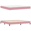 vidaXL Kastītes atsperu gulta ar matraci Rozā 200 x 200 cm audums