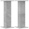 vidaXL augu statīvi, 2 gab., betona pelēks, 30x30x80 cm, koks