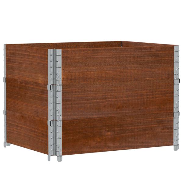 vidaXL pale&scaron;u apmales, 3 gab., brūns, 80x60 cm, priedes masīvkoks