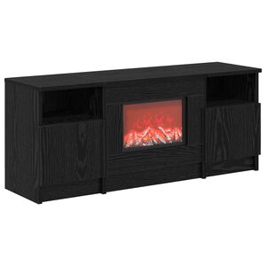vidaXL Elektriskais kamīns Melns ozols 98 x 28,5 x 40,5 cm