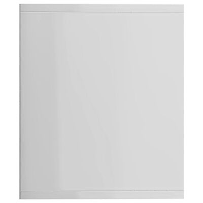 vidaXL grāmatu plaukts, 143x30x36 cm, spīdīgi balts