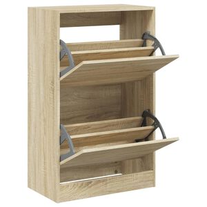 vidaXL apavu skapītis, ozolkoka krāsa, 60x34x96,5cm, inženierijas koks