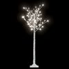 vidaXL Ziemassvētku koks, 156 LED, vēsi balta gaisma, 1,5 m